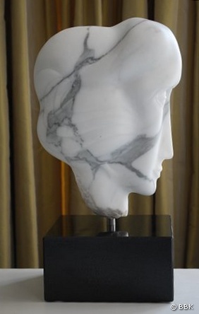 beeldhouwwerk_ode Modigliani.jpg - ode aan Modigliani, marmer statuario, 34 cm